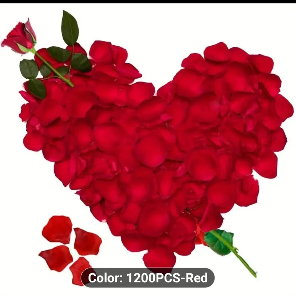 PREMUIM RED WEDDING AISLE SCATTER FLOWERS ROSE PETALS 1200 PIECES